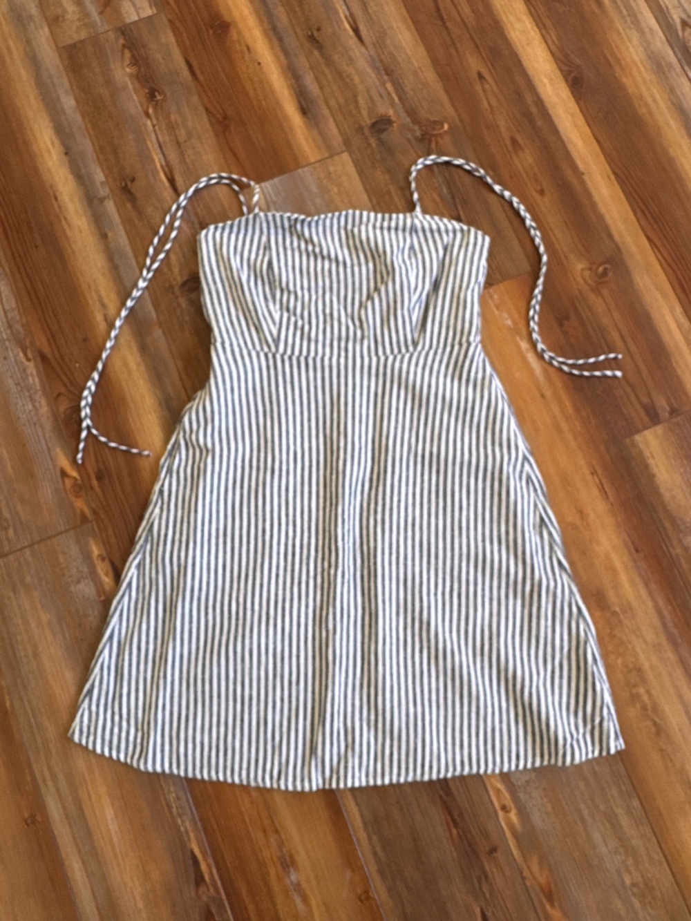 Old Navy, XS - Striped Strapless Summer Dress - Blue & White